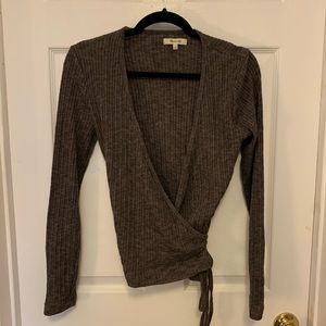Wrap Madewell brown sweater